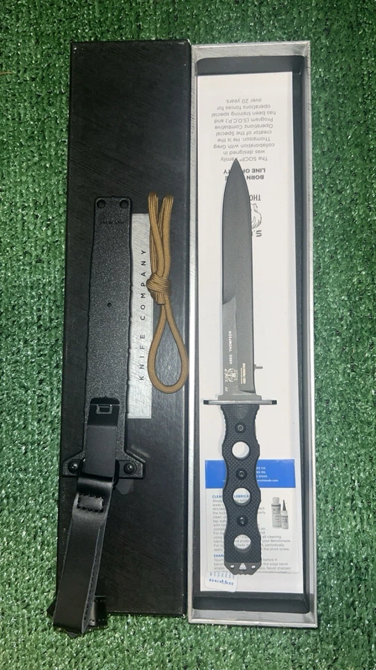 Cuchillo de hoja fija Benchmade 185BK-1 SOCP NUEVO EN CAJA hecho en EE. UU. Foto 2 de 3