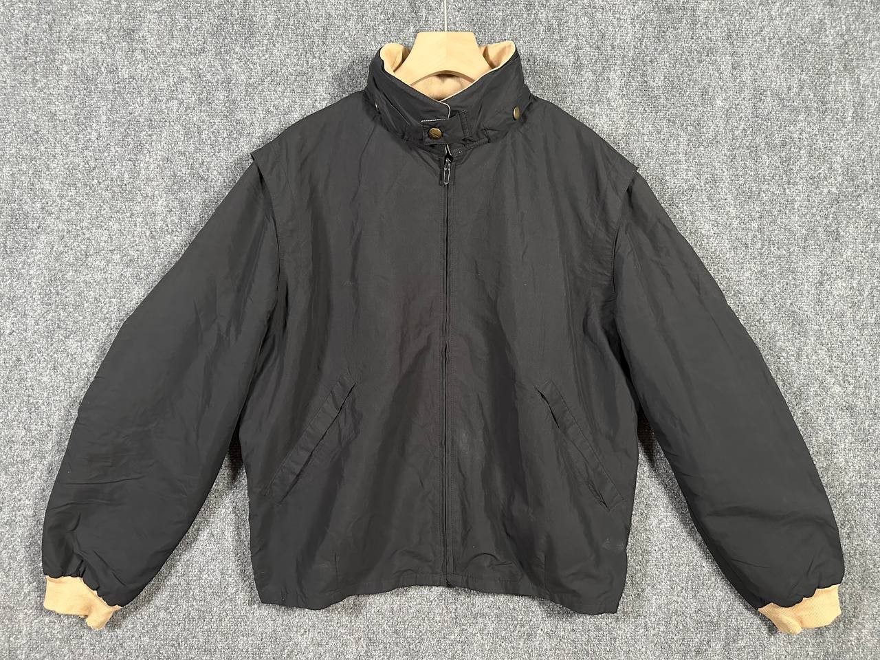 Salvatore Ferragamo, Vintage Salvatore Ferragamo Nylon Bomber Jacket Size 48 with Hood