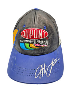 Vintage JH Design JEFF GORDON DUPONT Black Leather Nascar 2000 Y2K MADE USA