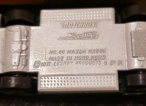Lesney Matchbox Superfast Mazda RX 500 No. 66 1971 Green - Hong Kong W/Box - Picture 7 of 15
