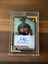 2024 Bowman Chrome - Enrique Bradfield Jr. - Auto - Gold Shimmer #12/50