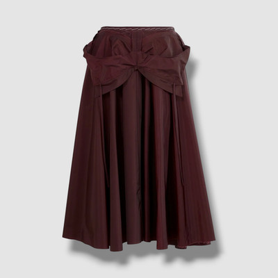 MM6 Maison Margiela Women's Purple Taffeta Bow Midi-Skirt Size 46