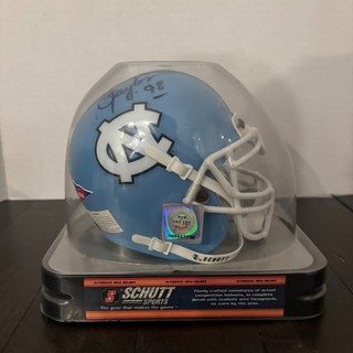 LAWRENCE TAYLOR Signed Mini Helmet University of North Carolina