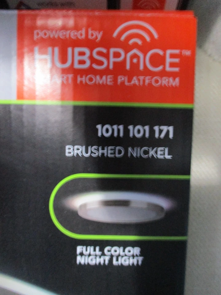 2 pk CE 12 in. LED Flush Mount Smart CCT RGB Br. Nickel w/ Night Light Hubspace - Image 4 of 4