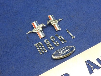 2003-2004 Ford Mustang Mach 1 OEM Fender Decklid Trunk Emblem Set