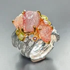 Charming Design Natural Tourmaline Ring 925 Sterling Silver Size 7 /R466487