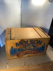 vintage Molson beer Ale sign wood Box, Crate, Canada, Great Graphics and color