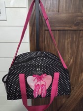 American Ballet Theatre Spotlights Shoe Shoulder Bag Black  Pink Polka Dots