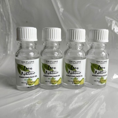 4 Pack Oriflame Love Nature Purifying Face Oil with Organic Tea Tree & Lime 10ml