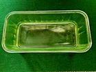 Vintage Uranium Green Depression Glass Kitchen Refrigerator Loaf Dish 8×4 No Lid