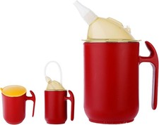 Adult Sippy Cup for Elderly Spill-Proof Cup 400ML Stainless Steel Sippy Cups ...