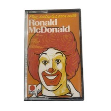 Play Listen Learn Ronald McDonald Vintage Cassette Tape 1983 Spot Records