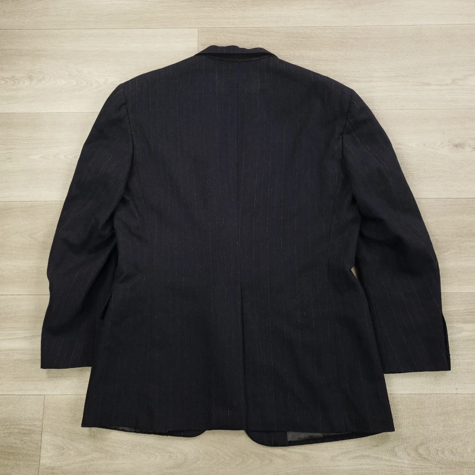 Polo Ralph Lauren Vtg USA Flannel Sport Coat Suit Jacket Men's 40S* Two Button - Image 4 of 4