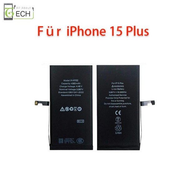 Ersatz Akku FüR Iphone 15 Plus 4383Mah Ohne Fehlermeldung Ohne LöTen Batterie-image