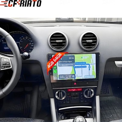 4+64GB For Audi A3 8P 2003-2013 S3 Apple Carplay Android15 Car Stereo Radio WIFI