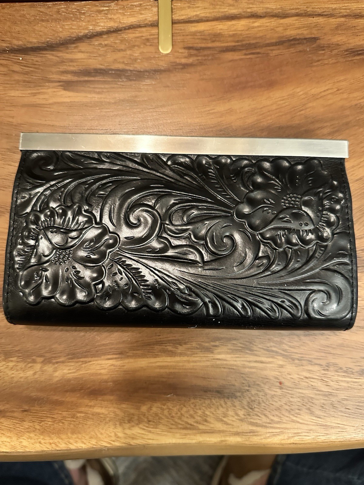 Patricia Nash Black Clutch Wallet Italian Leather - image 5