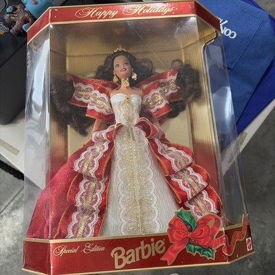 1997 Happy Holidays Spc Edt Barbie Mattel African American & Blonde Set n Box