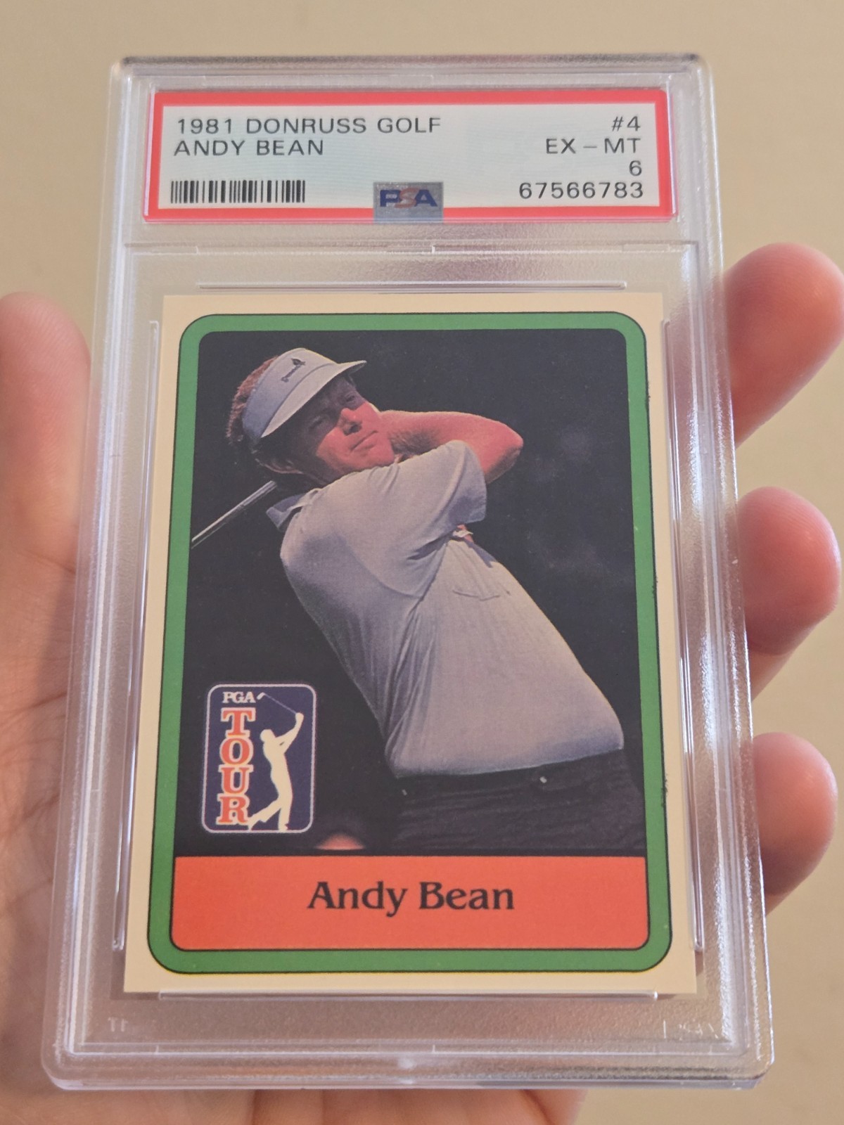 1981 DONRUSS GOLF STARS PGA TOUR TRADING CARD ANDY BEAN #4 HOF | PSA 6 EX-MT