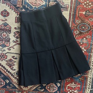 Chanel Black High Waisted Black Pleated Skirt