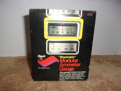 Modular Ammeter Gauge Cal Custom Hawk ''Stackable'' #470