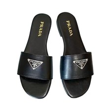 Women's Sandals P* Summer Beach Flat Slip-on Fashion Slides Black/White/Brown