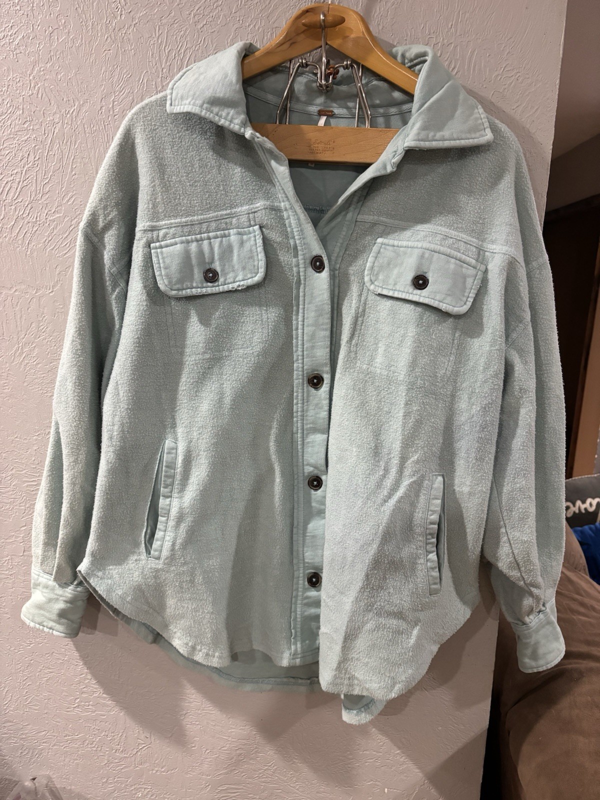 Free People Ruby Button Up Oversized Jacket in Mo… - image 2