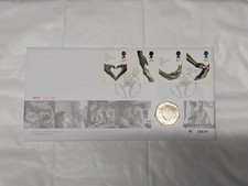 1998 UK 50p fifty pence coin in a first day cover : NHS