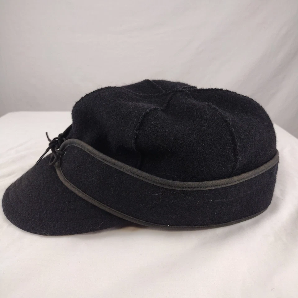 Gorra Stormy Kromer 7 1/4 Blizzard Kap negra de lana Foto 3 de 4