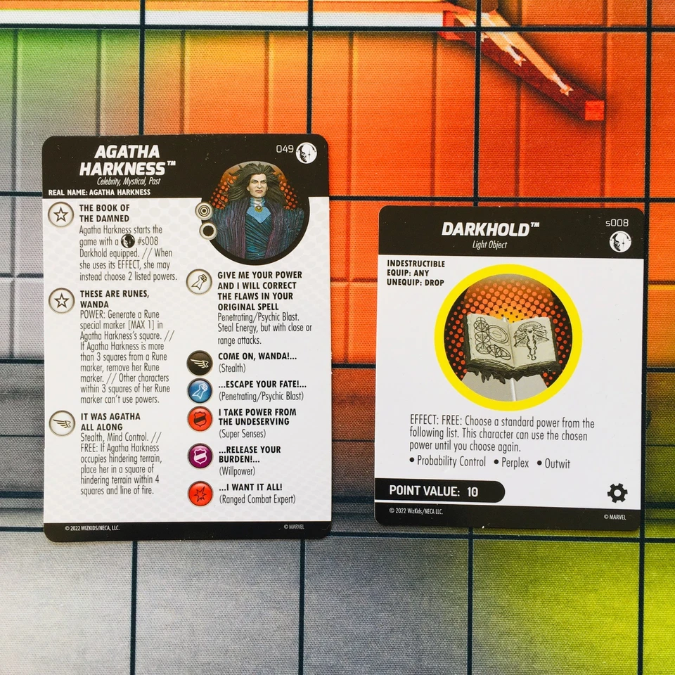 Heroclix Agatha Harkness + Darkhold | 049 s008 |Marvel Studios Disney Plus Chase - Image 4 of 4