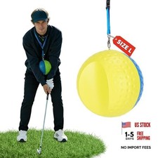 Golf Swing Trainer Ball Golf Training Aid for Impact Precision,Fix Large Yellow