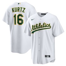 Athletics Nick Kurtz 16 Nike Men's White Home Official MLB Player Jersey