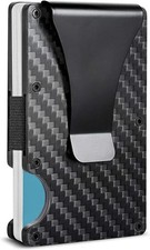 Billetera de metal para Hombre con clip dinero tarjetero Cartera de bloqueo RFID