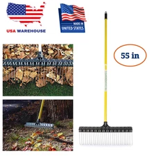 55 in. Fiberglass Handle Steel Rake
