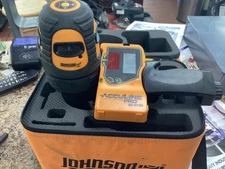 Johnson AccuLine Pro Self Leveling Rotary Laser Level 40-6515 W/ Bag & Receiver