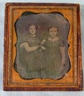 1/6 plate daguerreotype of girls With Doll and Jewelry IDENTIFIED — photo 1