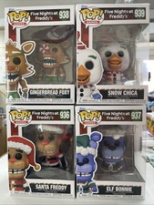 Funko Pop Five Nights at Freddys Holiday Set Santa Freddy Bonnie Chica Foxy FNAF
