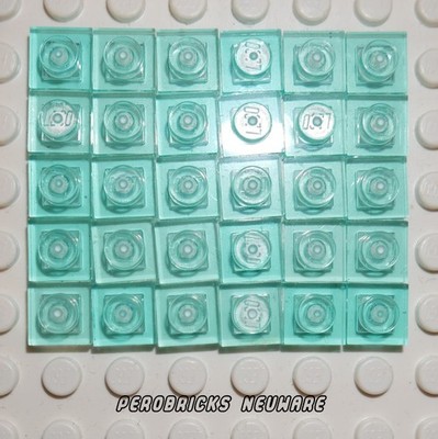 Lego Basic 30 Platten 1x1 #3024 transparent hellblau NEUWARE