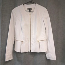 I.N.C. International Concepts Women's Full-Zip Jacket – White, Size XL, NWOT