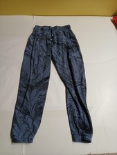 Athleta girl blue 2.0 warm up joggers pants xs 6 Girls geometric drawstring