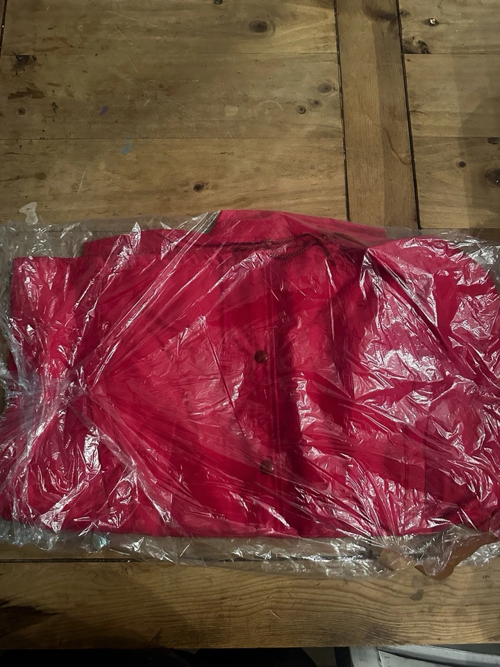 VTG Auburn Sportswear Windbreaker Nylon Snap  Red Jacket LG NEW NOS - Image 4 of 4