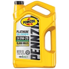 Pennzoil Platinum 0W20 Full Synthetic Motor Oil 5 Quart Engine Protection