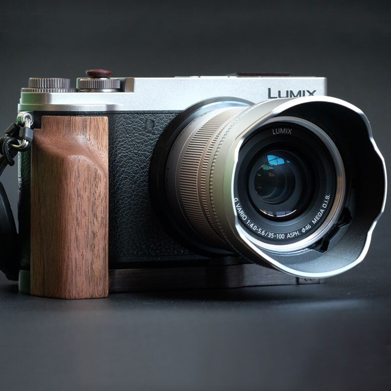 Camera Wood Hand Grip Handle Light Weight Aluminum Base For