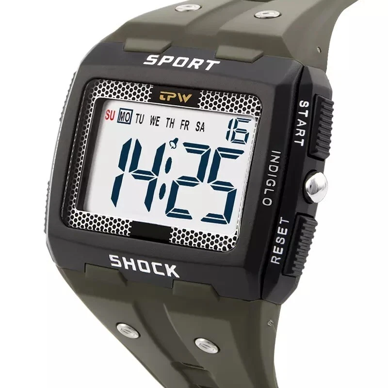 Reloj Digital Militar Relojes de Moda Para Hombre Smart Inteligente  Cuadrado LED