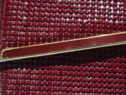 Vintage Glomesh Bag Burgundy + Card Holder Beautiful Condition 1960s/70s? - Picture 15 of 24