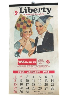1933 Liberty 5c A Weekly For Everybody Calendar 1933 Dates Are The Same As  1978 | eBay