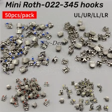 Dental Orthodontic Bracket Braces Mini Roth 022 Slot Hooks 345 Metal In Bulk