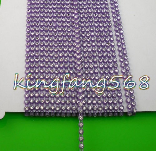 SS6 2mm A Grade Clear glass crystal Rhinestone Trim Setting plastic chain 10Yard - Picture 15 of 16