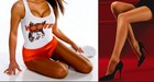 2 Q XL Peavey Suntan 0 gusset Pantyhose Hooters uniform Cross Dresser Drag Queen — photo 2