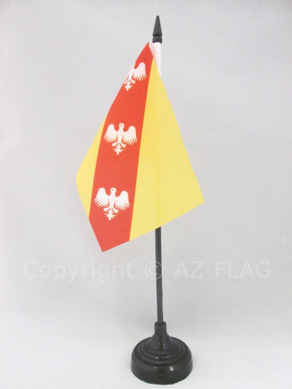 AZ FLAG DRAPEAU DE TABLE LORRAINE 15x10cm - PETIT DRAPEAUX DE BUREAU LORRAIN - FRANCE 10