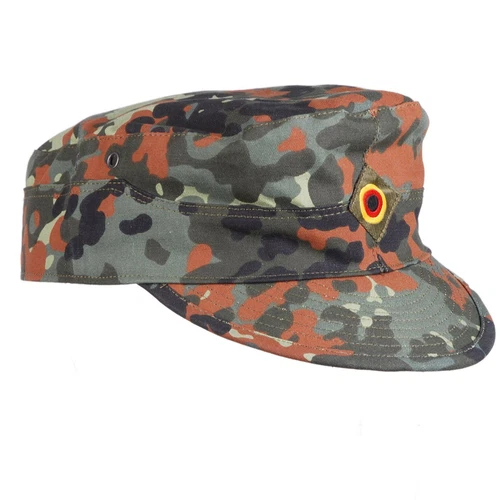 MEN'S WW2 GERMAN ARMY FLECKTARN CAMO MILITARY CAMOUFLAGE FIELD CAP HAT 58cm